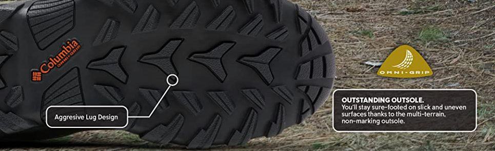 perfect outsole with aggressive lug design of this boot